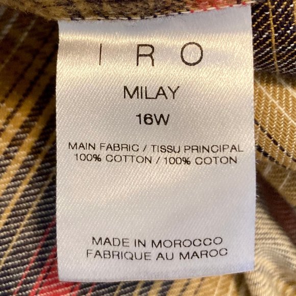 IRO Milay Split-Side Checked Brushed-Cotton Oversized Shirt - Picture 15 of 16